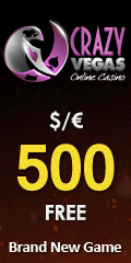 Crazy Vegas S/€500 free plus 30 free spins
